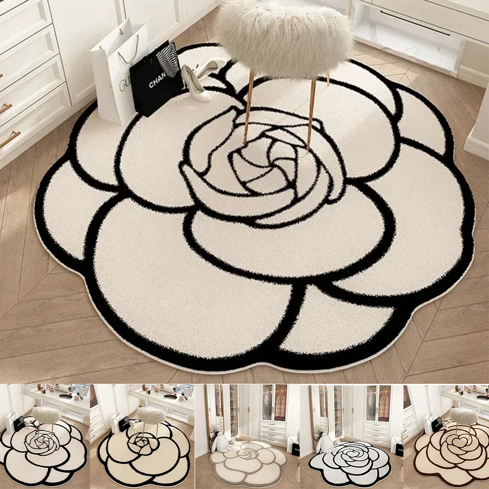 Modern Creative Flower Shape Soft Carpets Plush Carpet for Living Room  Bedroom Bathroom Anti-slip Rugs Mat Decorative Doormat