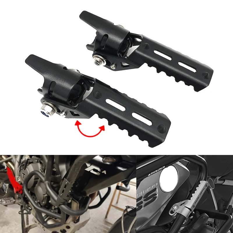 

Motorcycle Highway Front Foot Pegs Folding Footrests Clamps 22-25mm For Tiger Explorer For BMW R1200GS R1250GS For HONDA X-ADV