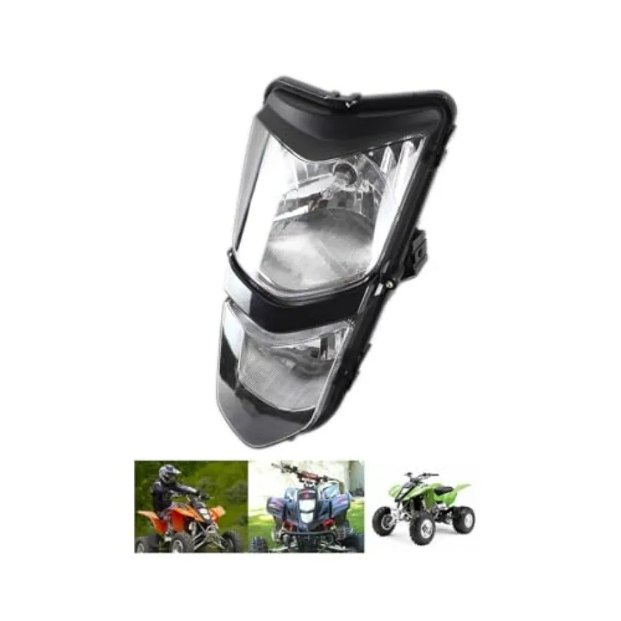 Motorcycle 12V/25W Dual Twin Headlights Headlamp Assembly for Suzuki ATV 2003-2008 Quadsport LT-Z400 LT-Z400Z and Kawasaki 2003