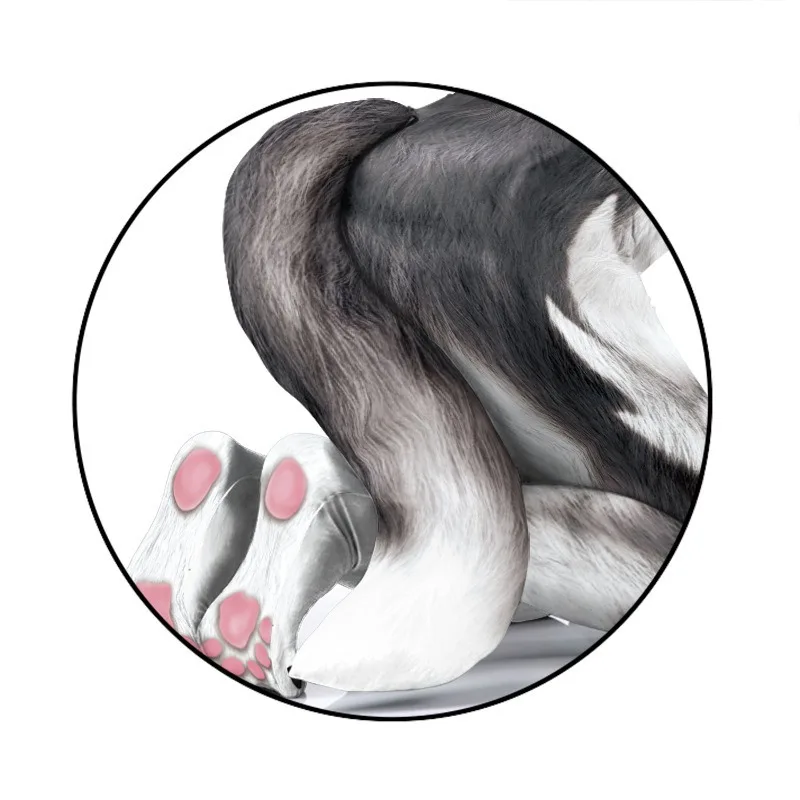 جديد مطبوعة تأثيري ملابس الكلب مع الأيدي والأقدام كامل الجسم حقيبة ضيق بذلة السراويل ذيل كبير مهرجان أزياء مسرحية