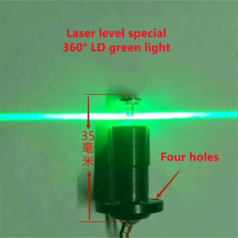 Nivel láser de 8/12/16 líneas, línea verde LD, cabezal de cuatro agujeros, módulo láser de línea verde de 360 grados, nivel láser de diodo