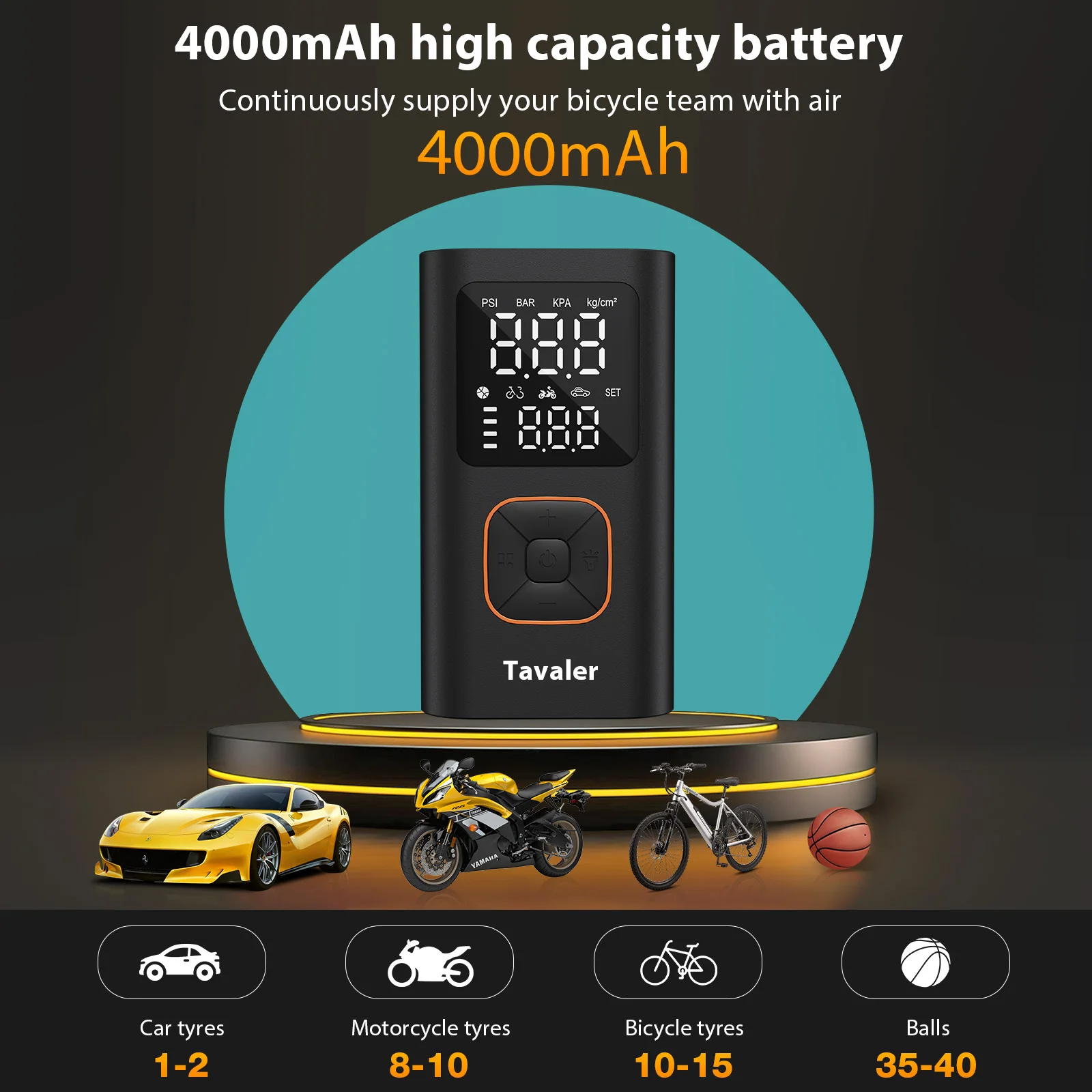 New 150PSI Portable Air Injector Bicycle Tire Inflator Bike Motorcycle Electric Air Pump Car Compressor Ball Bicycle Accessories