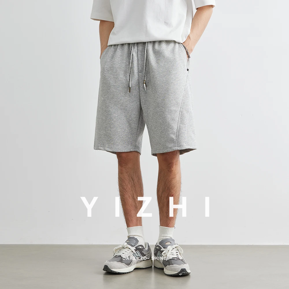 Men's Sports Loose Straight Shorts 2025 Summer New Fashion Drawstring Leisure Outdoor Fitness Comfortable Five-point Guard Pants