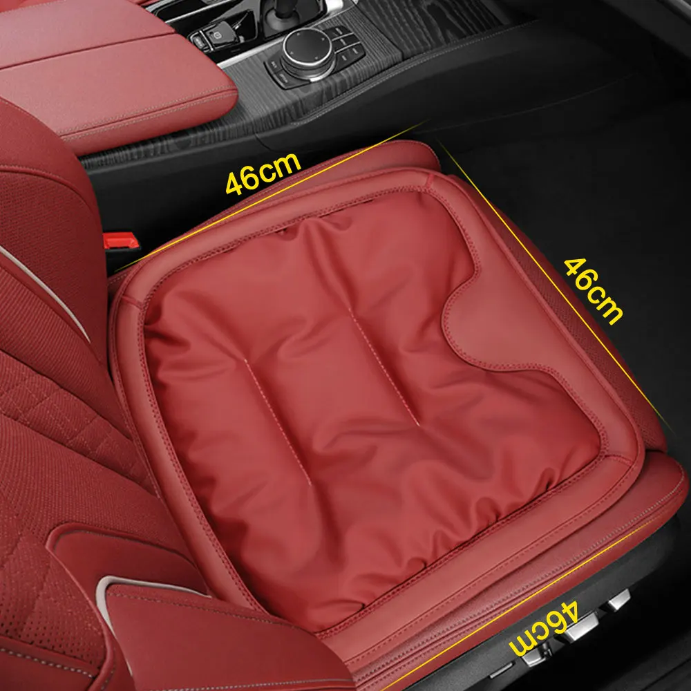 1pc Leather Front Seat Cushion Universal Car Anti-fouling Seat Cushion Car Decoration Soft Cushion Auto Interior Accessories