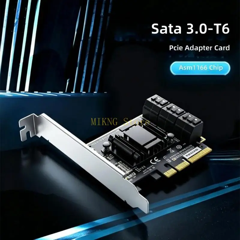 Multiple Interfaces SATA3.0 PCIExpress Adapter Supporting 6 Devices Simultaneously With Stable Data Transfer Best Sale