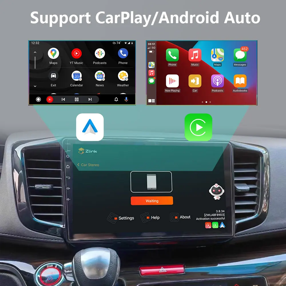 8GB+128GB Carplay Radio For Honda Odyssey 2015 2016 2017 2018 2019 Car stereo Multimedia Player Android Auto GPS navigation 2DIN