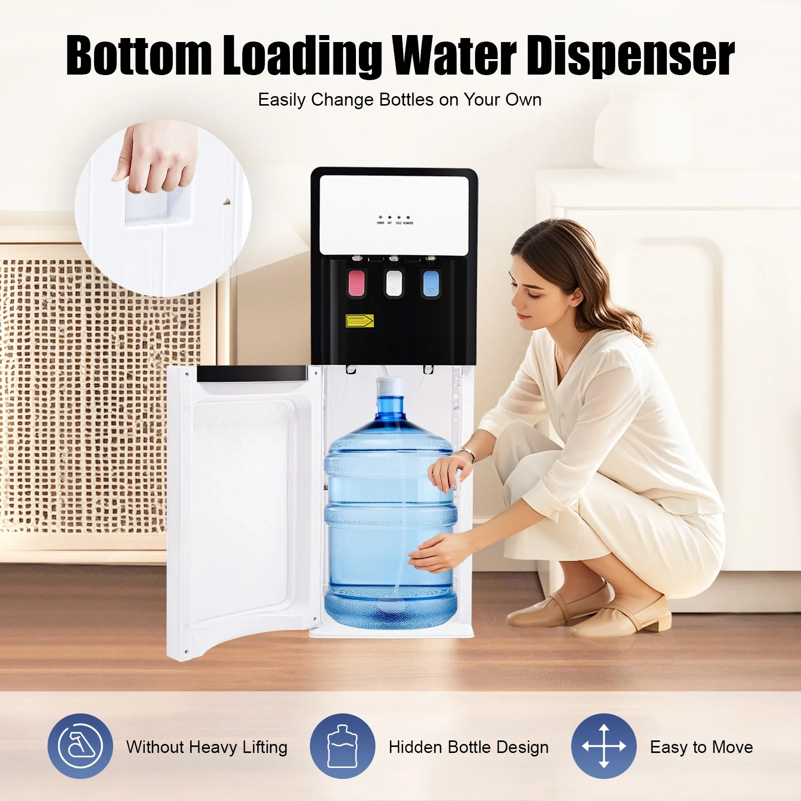 Distributore d'acqua da 500 W, distributore d'acqua, distributore d'acqua da terra, distributore d'acqua fredda per la casa, distributore di acqua potabile 85~95 ° C