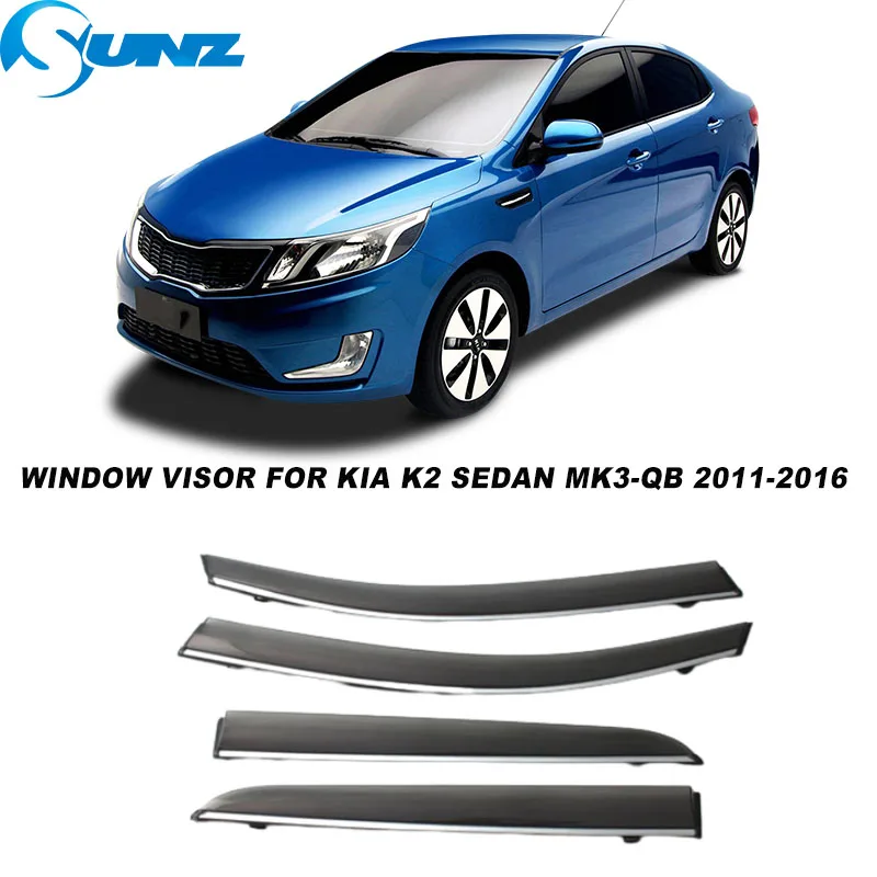 

Side Window Deflector For Kia K2 Sedan MK3-QB 2011 2012 2013 2014 2015 2016 Window Visor Sun Rain Guard Deflector Weather Shield