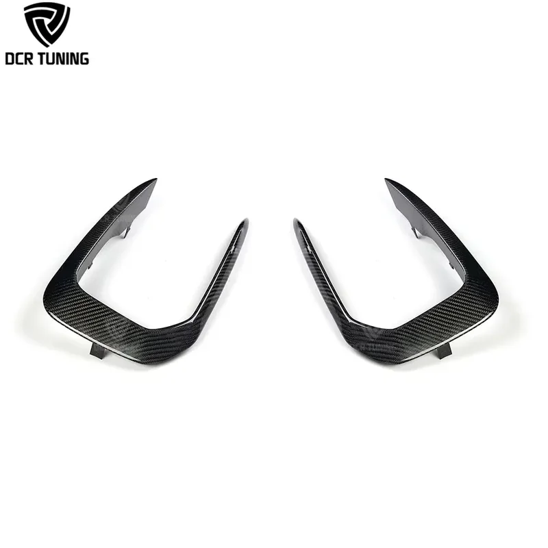 Carbon Fiber Front Fog Light Canards Trim for BMW 1 Series F20 LCI M140i Bumper Protector Side Splitters Facelift