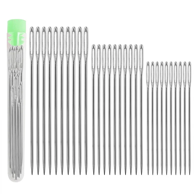 Large Eye Stitching Needles Sewing Needles, Handmade Leather Needle, Steel Yarn Knitting Needles, Sewing Tool Set, 30 Pcs, New