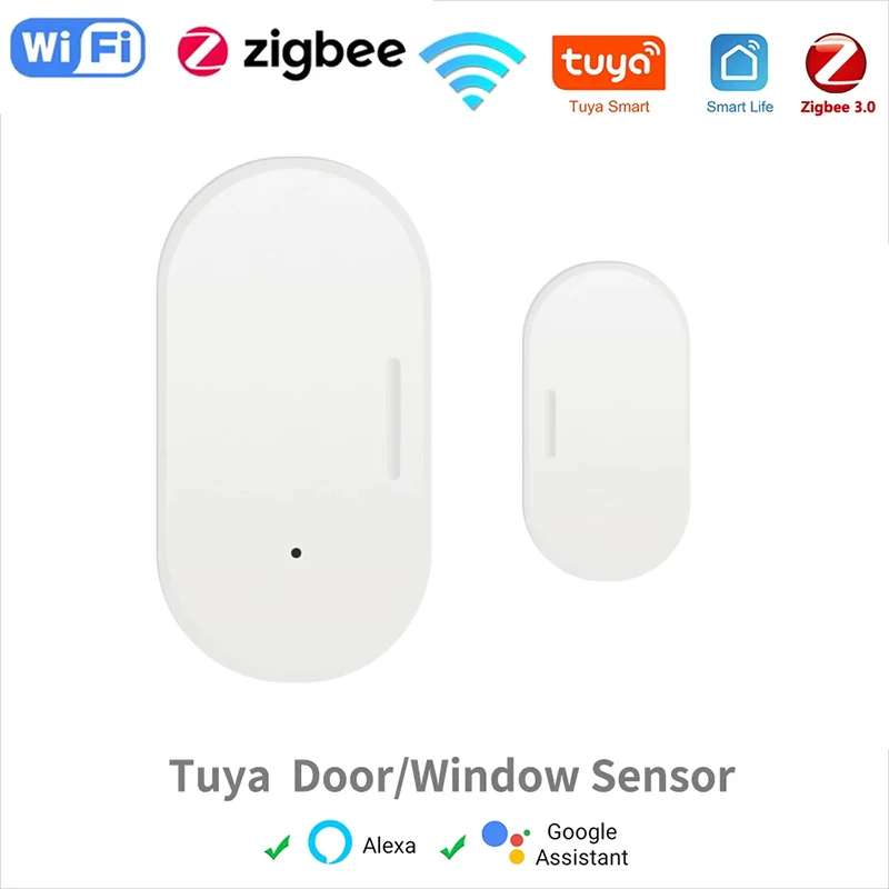 

Tuya Zigbee 3.0 Door Sensor Smart Home Security Window Detector Automatic Sliding Door Magnetic Contact Sensor Google Smart Life