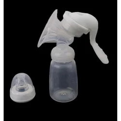 Dual purpose manual breast pump, capable of storing milk and serving as a newborn bottle, BPA free