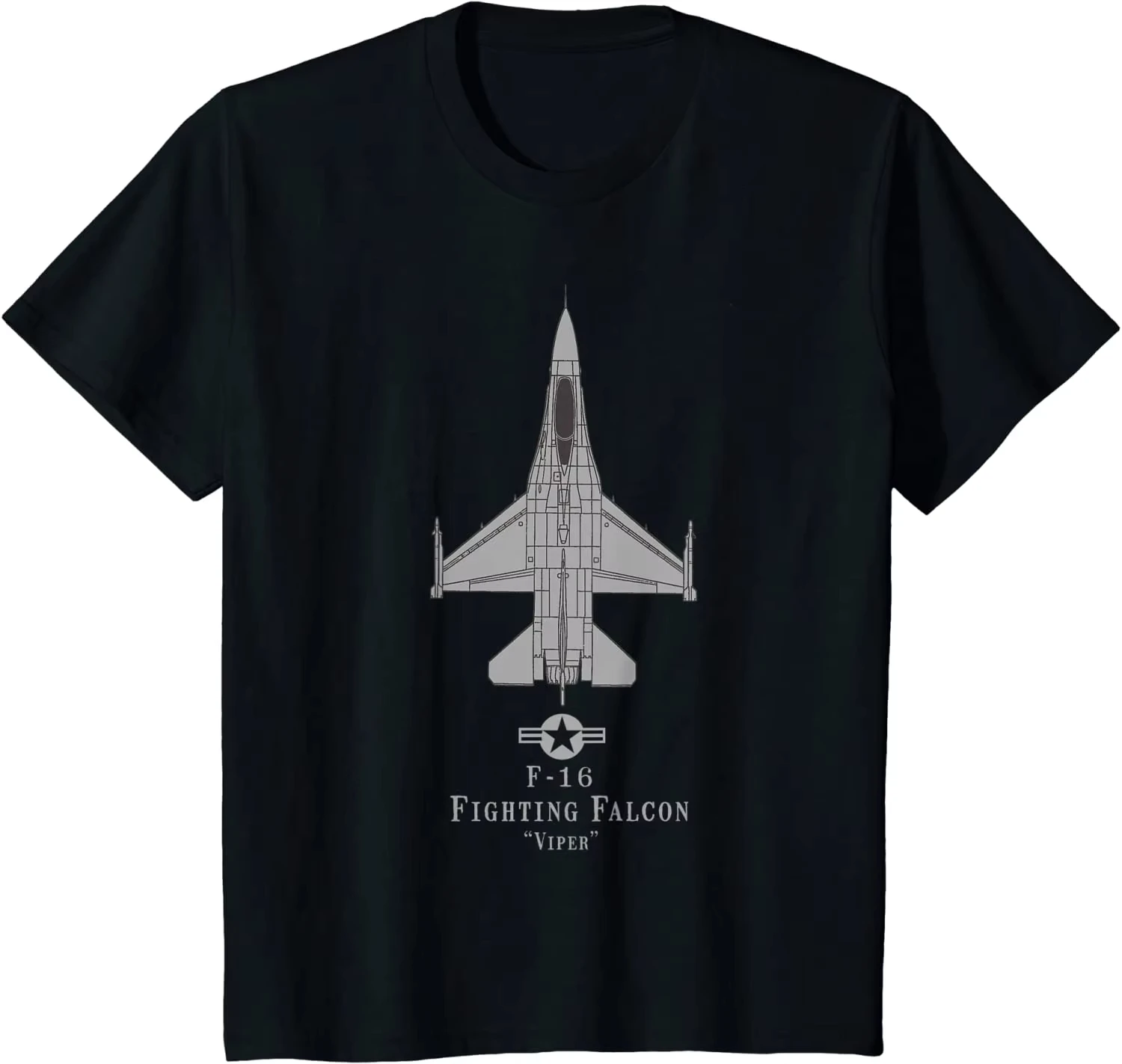 2026 F-16 Fighting Falcon Tech Drawing Military Airplane Men T-shirt Short Sleeve Casual Cotton O-Ne