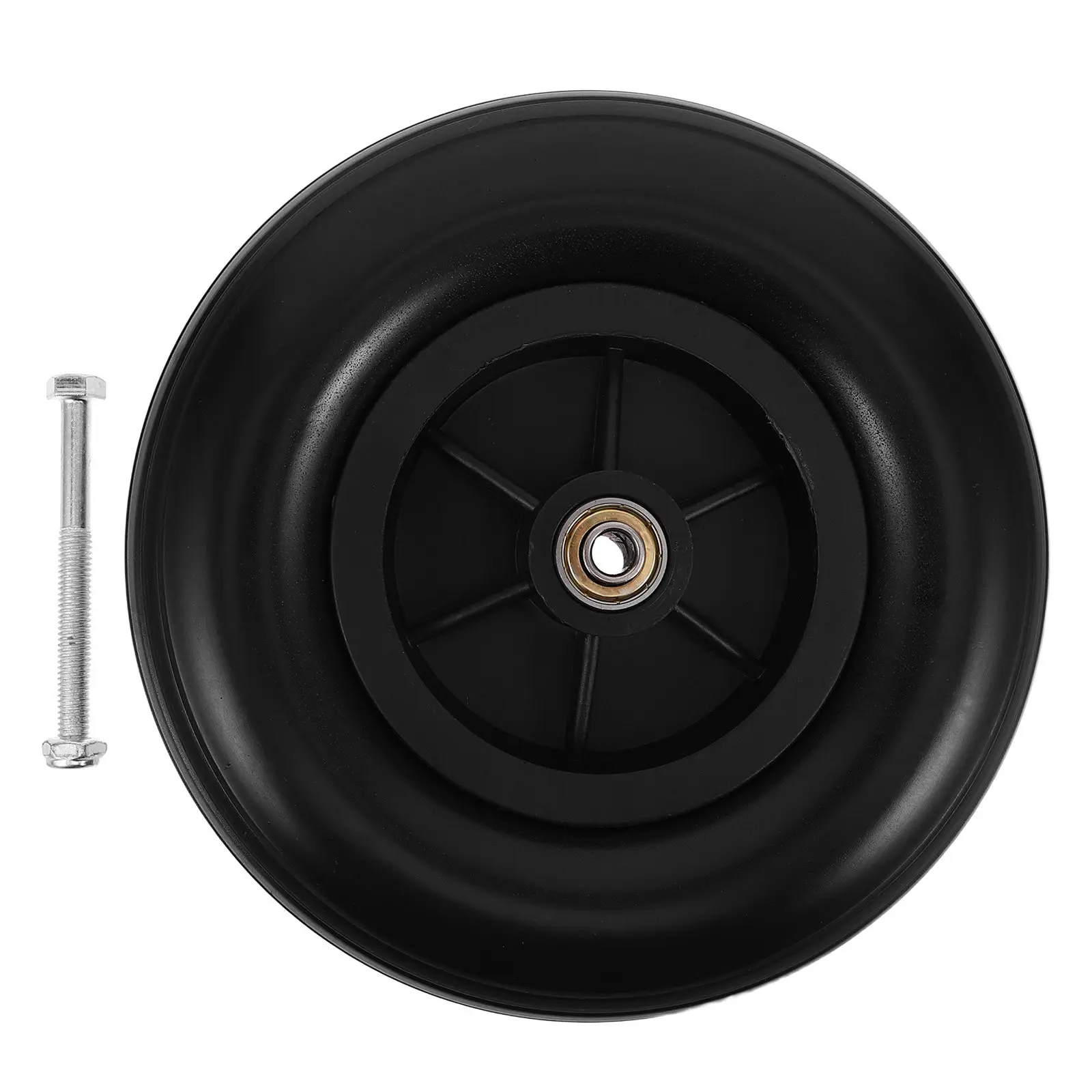 Solid PU Wheelchair Front Wheels Large Diameter Anti-Slip Tires Replacement Parts for Seniors Manual Electric Power Wheelchair