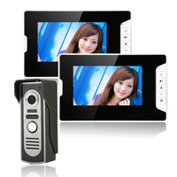 SYSD 7 Inch Wired Video Doorbell Intercom Door Phone System with Weatherproof Night Vision Camera Home Security