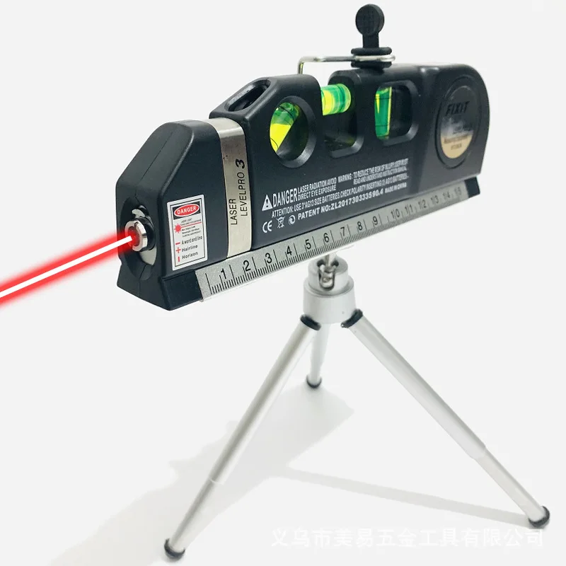 Máquina de nivel láser infrarrojo de medida 4 en 1, autonivelante para herramientas de carpintería con línea cruzada y nivelación individual