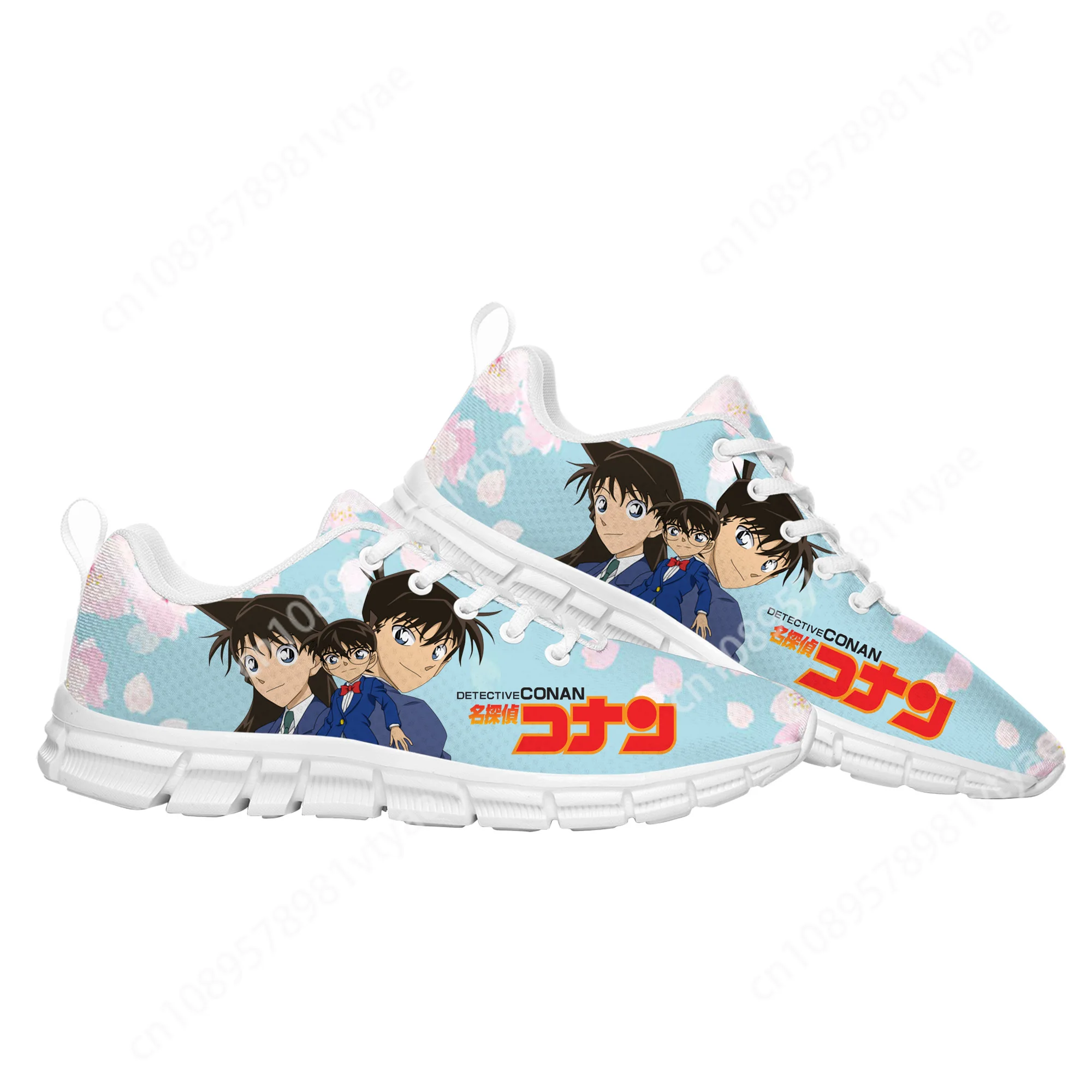 

Detective Conan Cartoon Sports Shoes Mens Womens Teenager Kids Children Sneakers Custom High Quality Sneaker Couple White Shoe