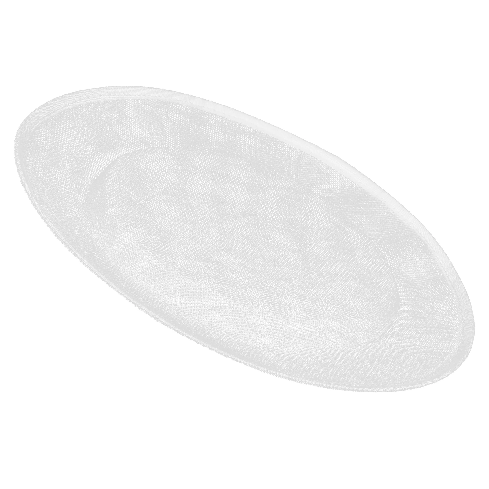 

Wommen Sinamay Base White Round Hat Fascinator Millinery Diy Craft Accessory Yarn Decor Headpiece Cocktail Party Fashion Hair