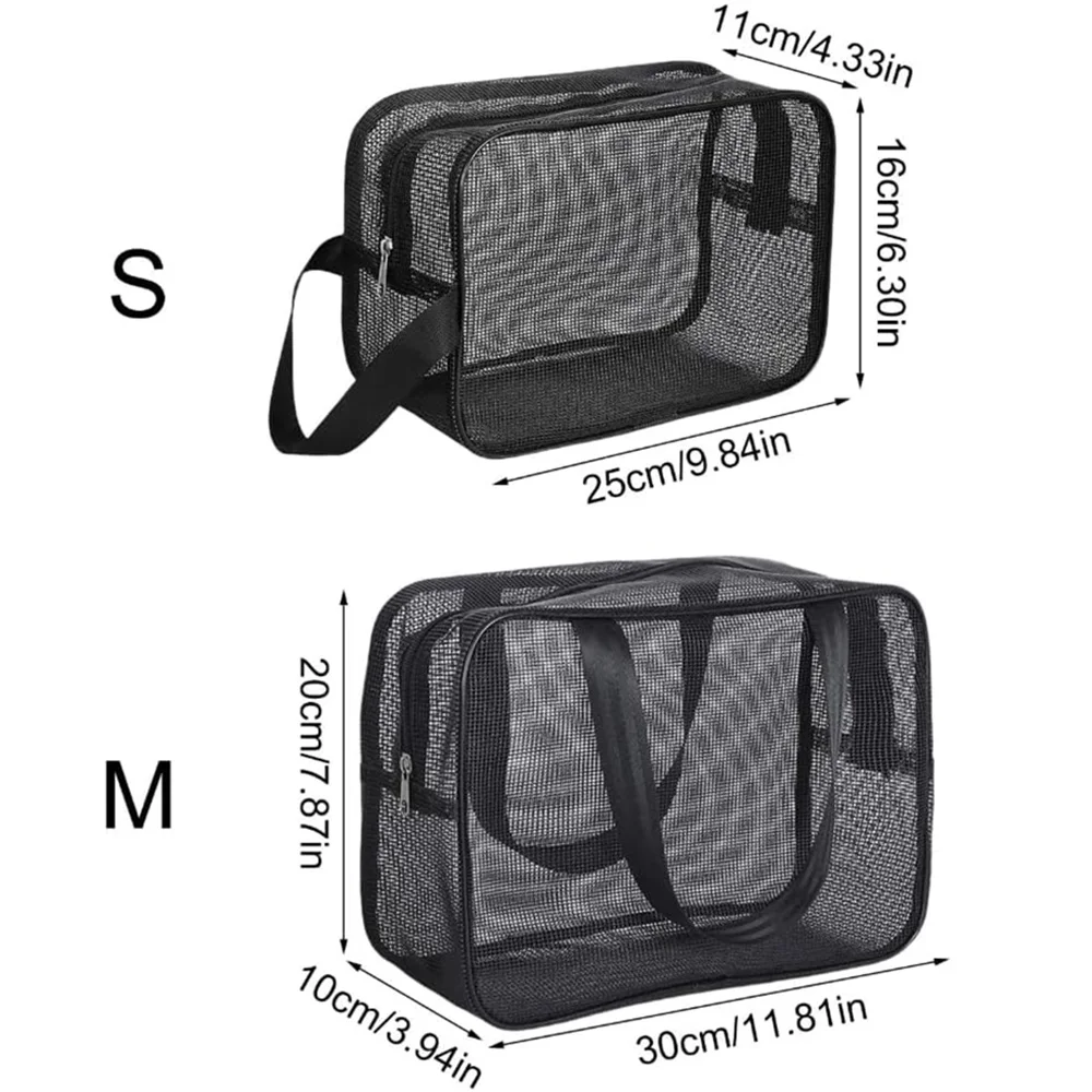 Large Capacity Mesh Shower Caddy Tote Bag Multifunctional Cosmetic Storage Portable Toiletry Organizer for Bathroom Organization