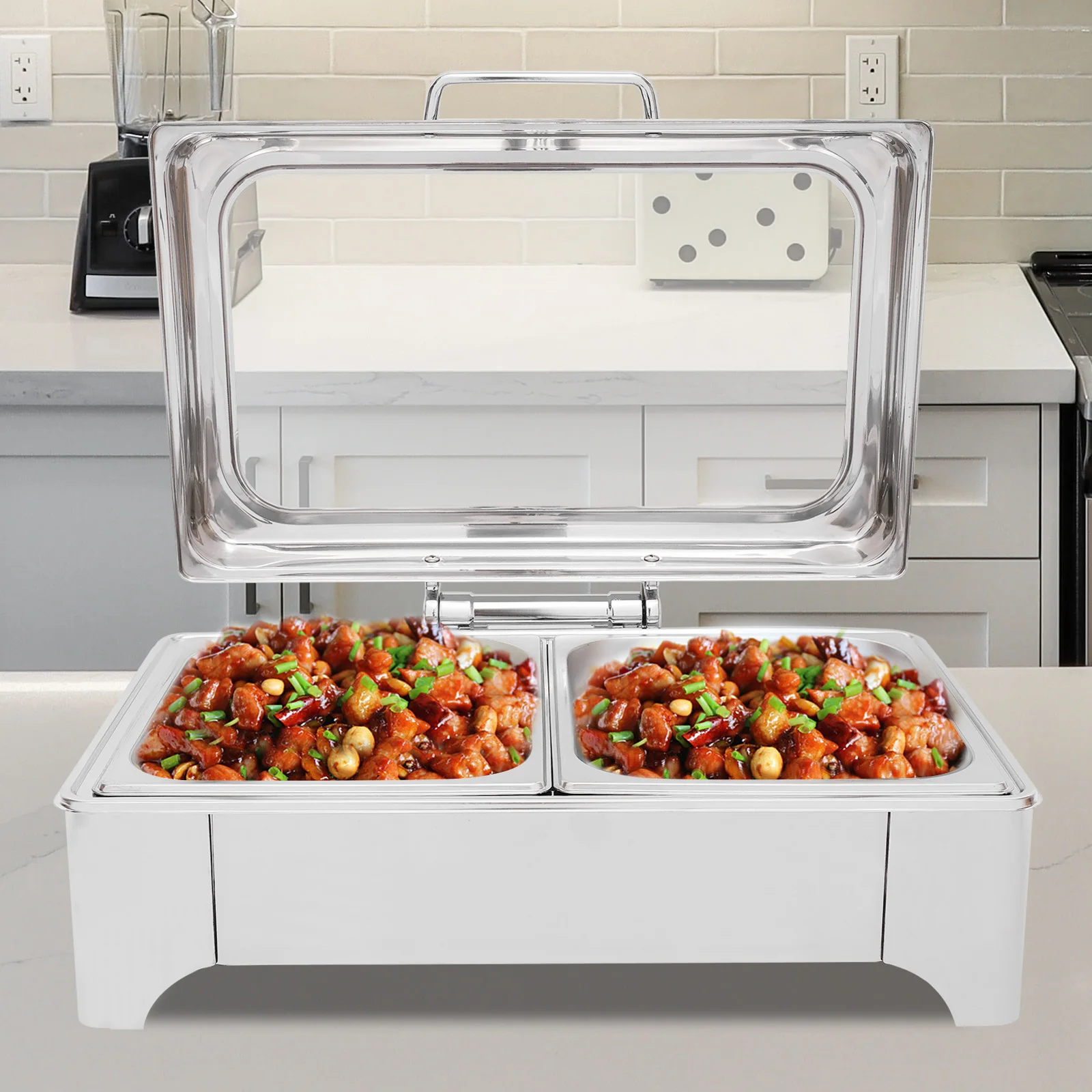 

Chafing Dish Buffet Set, Buffet Servers and Warmers Professional Chaffing Server Set Commercial Chafer for Catering，