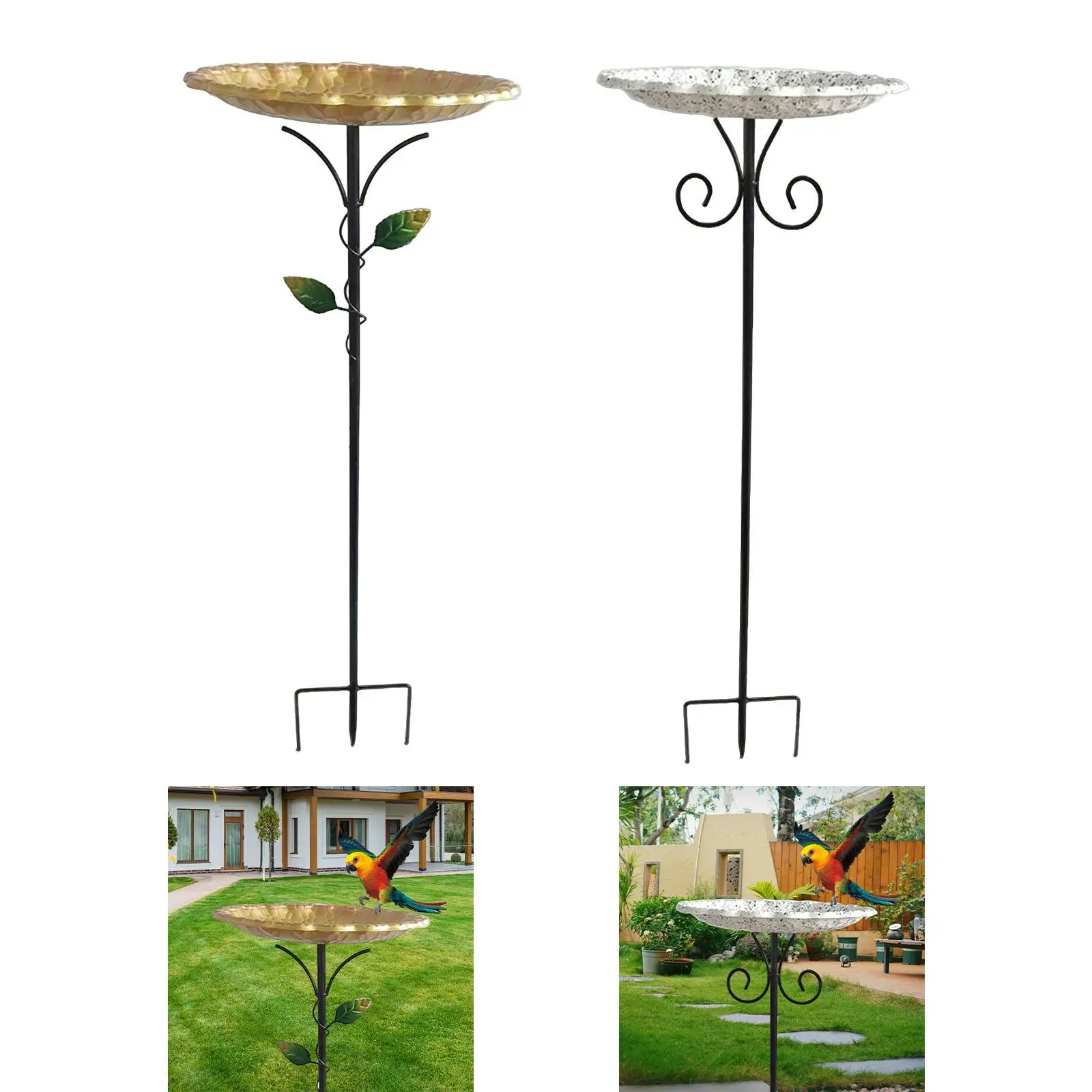 

Bird Bath Bowl Drinking Easy to Setup Birdfeeder for Balcony Outdoor Garden