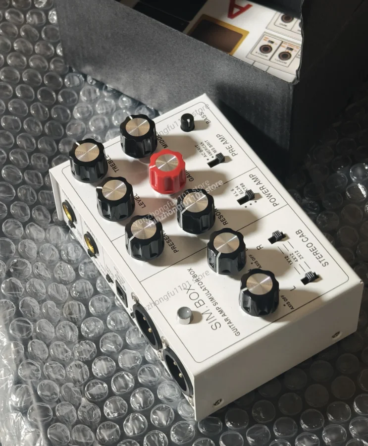 Black / White  SIM BOX Electric Guitar Amp Simulator Cabinet Simulator DI Stomp Box Effect Pedal