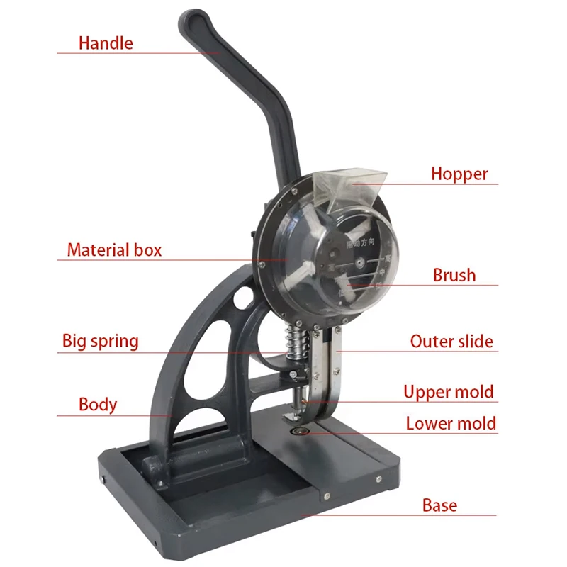 Semi-Automatic Eyelet Machine Various Sizes 5.5mm 6mm 8mm 10mm 12mm Grommet Punching Machine for Banner Tent PVC Bags
