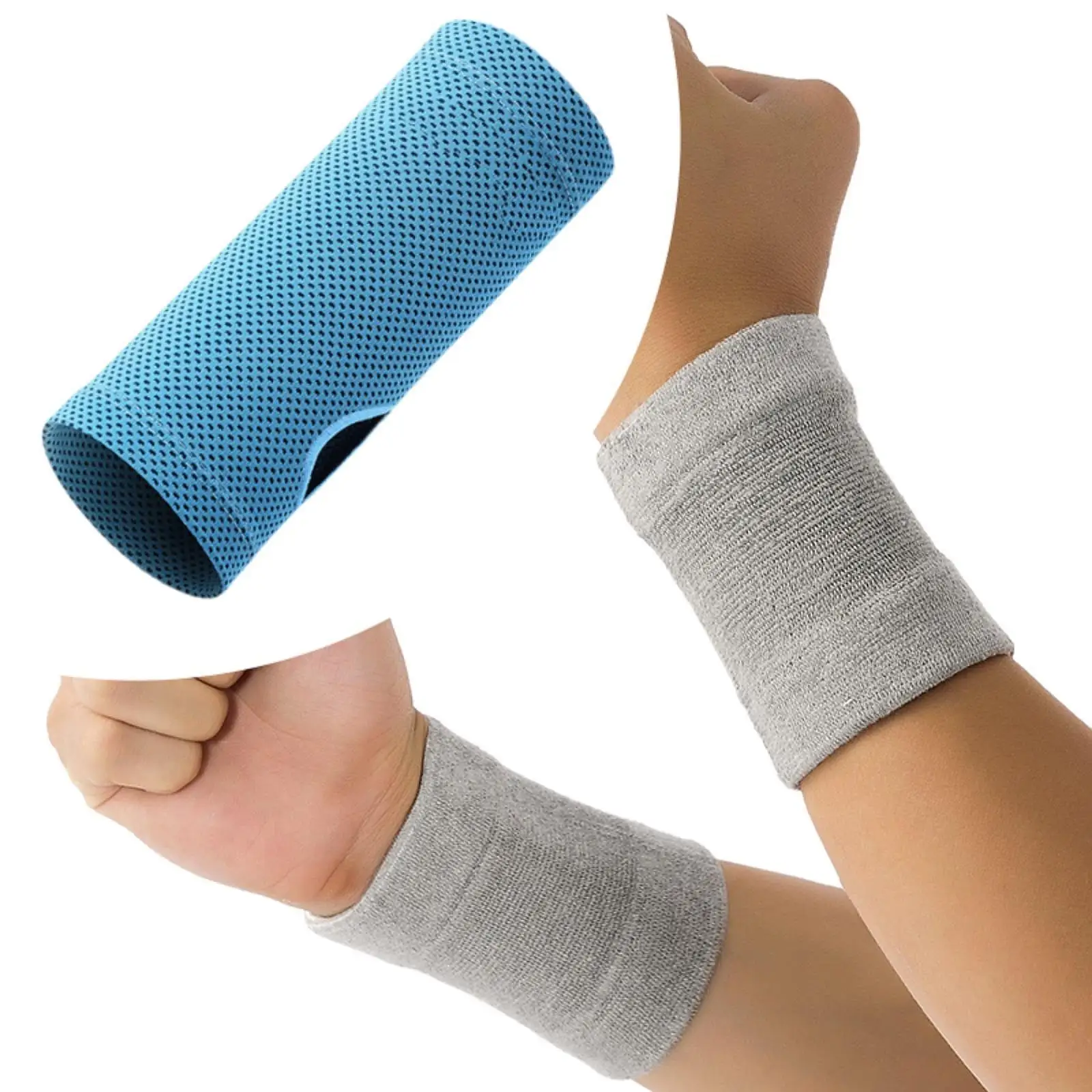 Breathable Outdoor Wristband Elastic Sport Wrist Wrap Sweatband for Summer Running Volleyball Yoga Exercise view 4