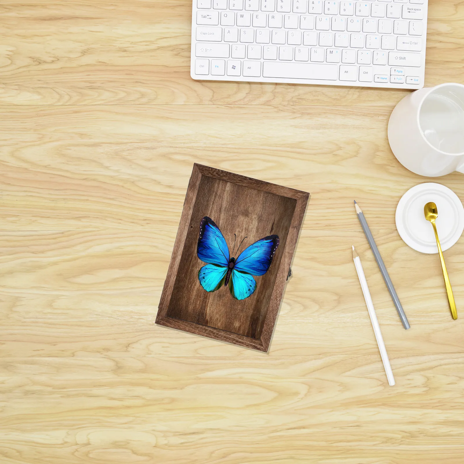 

Деревянный винтажный бокс для хранения насекомых, бабочек, растений, сухоцветов, настенный, для ретро-коллекций