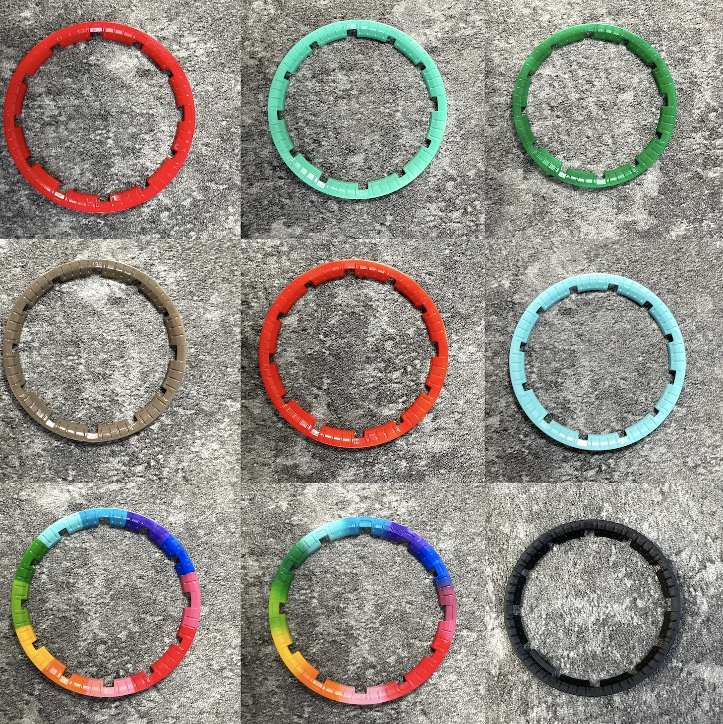 Full color Solid color Inner Rings Bezel GA2100 GA2110 CASIOAK Rainbow color Mod Kits ins kinji DIY customize parts