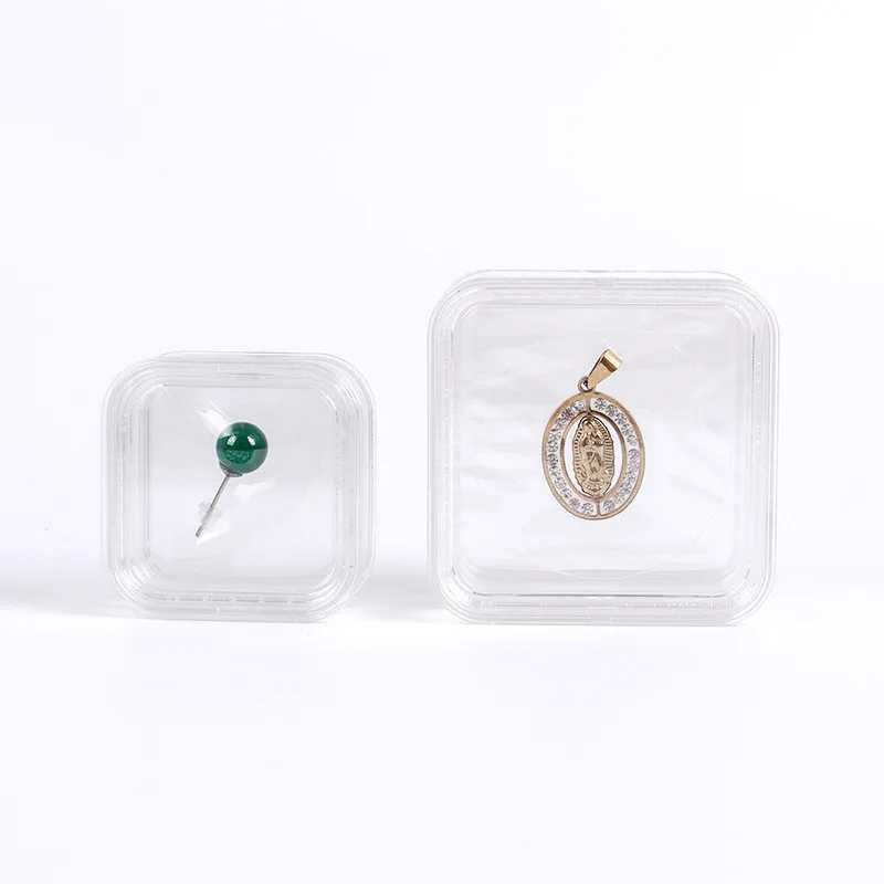 Gemstone Display Holder Case Membrane Bead Jewelry Box Elastic Film Chip Tooth Ring Pendant Loose Diamond Packaging Storage Box