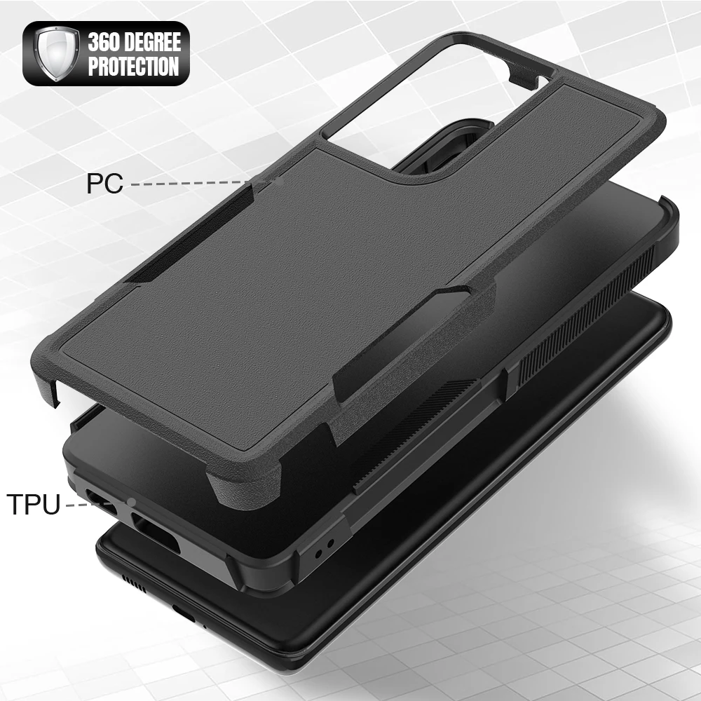 New Fashion TPU/PC Case for Samsung Galaxy S21 Ultra S21Ultra Shockproof Phone Cover Hybrid Armor Shell Dual Layer Protection