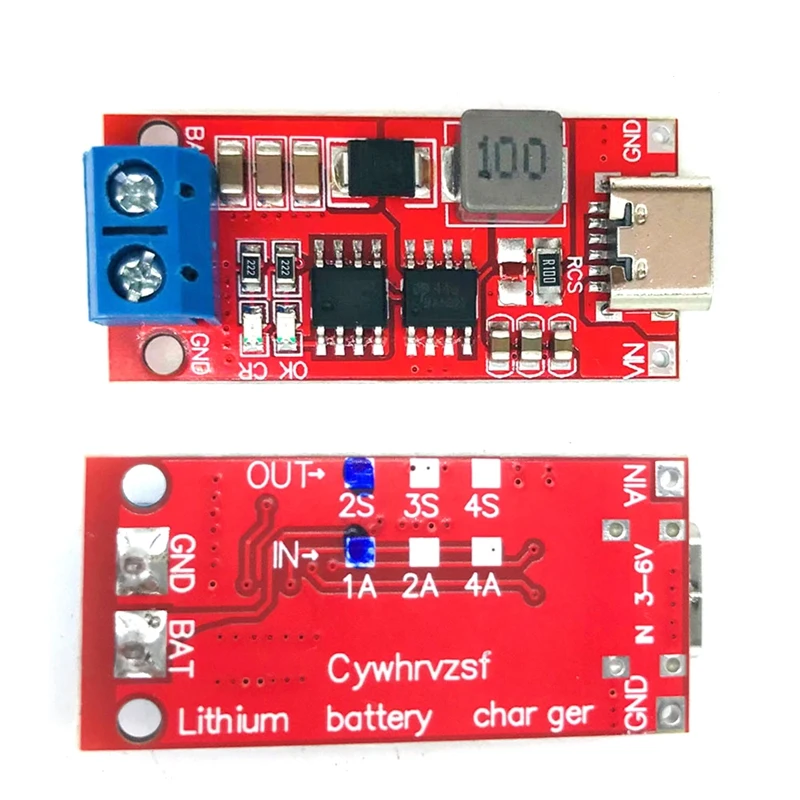 Módulo Boost Tipo C 2S, Bateria De Íon De Lítio, Placa De Carregamento De Bateria De Lítio 18650