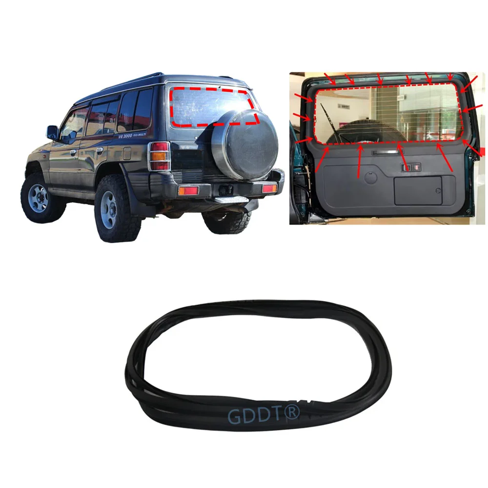 1 Pcs Tail Door Water Proof Sealing Strip for Pajero V30 MB662775 Windows Rubber Seal Glass Protection for Montero V20 V40