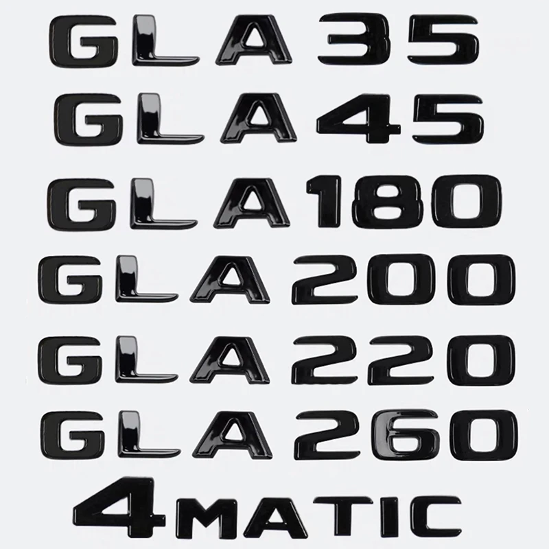

Car Trunk Words Logo Badge Emblem Decals Sticker For Mercedes Benz GLA GLA35 GLA45 GLA180 GLA200 GLA220 GLA250 GLA260 X156