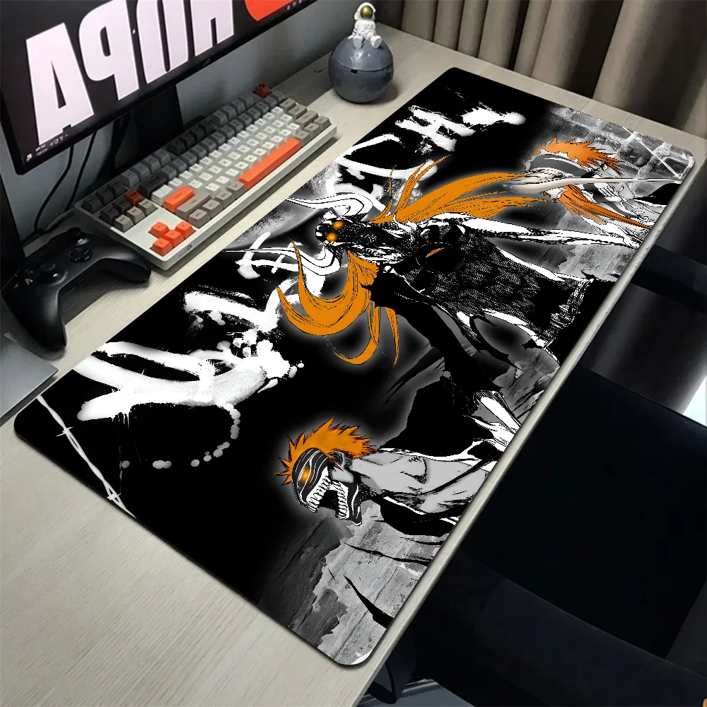 Cool Anime B Bleach Kurosaki Ichigo Mousepad With Pad gaming accessories Prime Gaming XXL Keyboard Pad Stitch Padding Mat