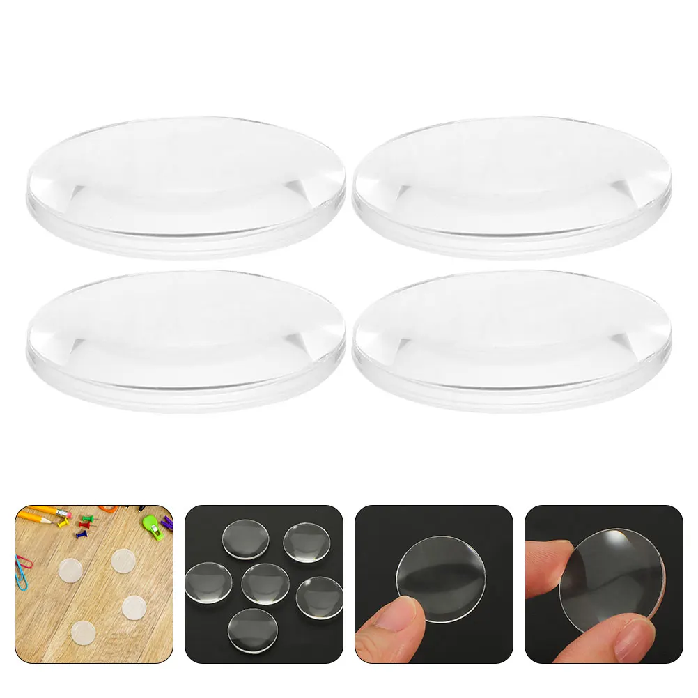 

50pcs Double Convex Lens Science Teaching Tools Physics Experiment Learning Aids Transparent Biconvex Lenses For Classroom