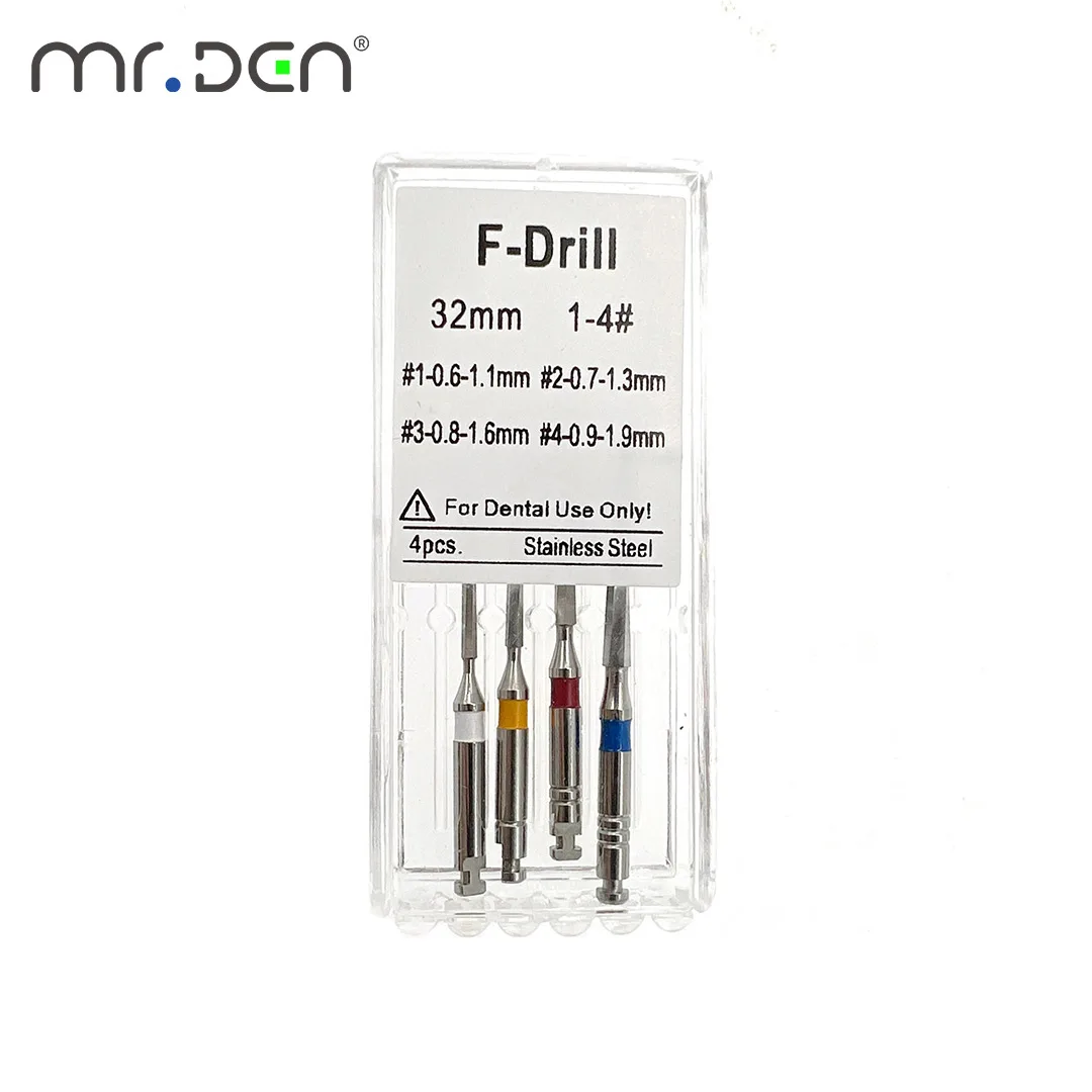Stainless Steel Dental Drills for Fiber Post Root Canal Rotary Files Reamers for Engine Use