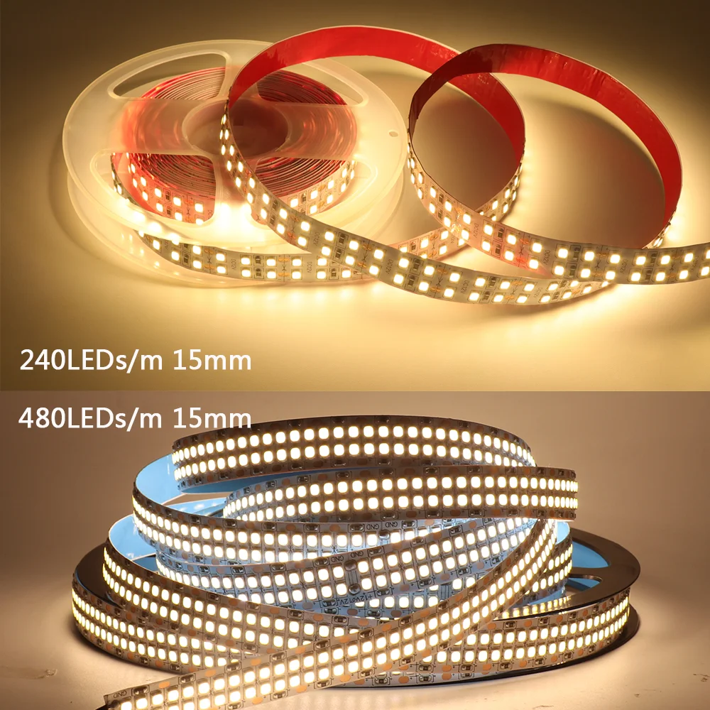 5M LED Strip 12V 24V 5050 5054 LED Tape Diode 60 120 240 480LEDs/m SMD2835 Waterproof Ribbon Room Decor White/Warm White/Natural