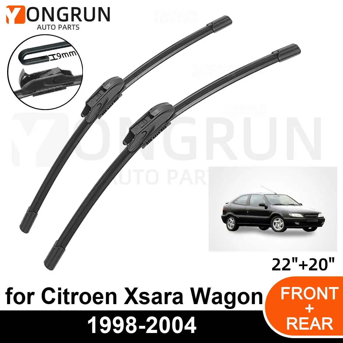 

Стеклоочистители для Citroen Xsara Wagon 1998-2004, 22 + 20 дюймов