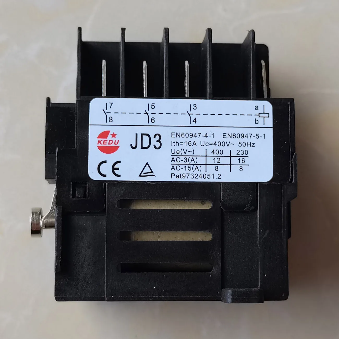 Relé Elétrico 3no com Falha de Energia e Função de Proteção Pinos 400v 50hz 12a Kedu-jd3