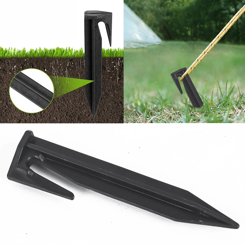 100pcs Environment-friendly Plastic Ground Pegs Boundary Nail Tools Lawn Stake Kit Garden Lawn Netting Camping Home Gardening
