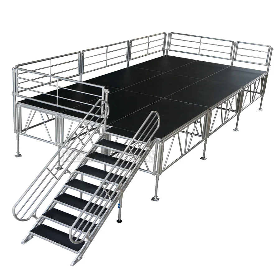 【Durable Using】Portable Aluminum Mobile Stage Wooden Platform For Event