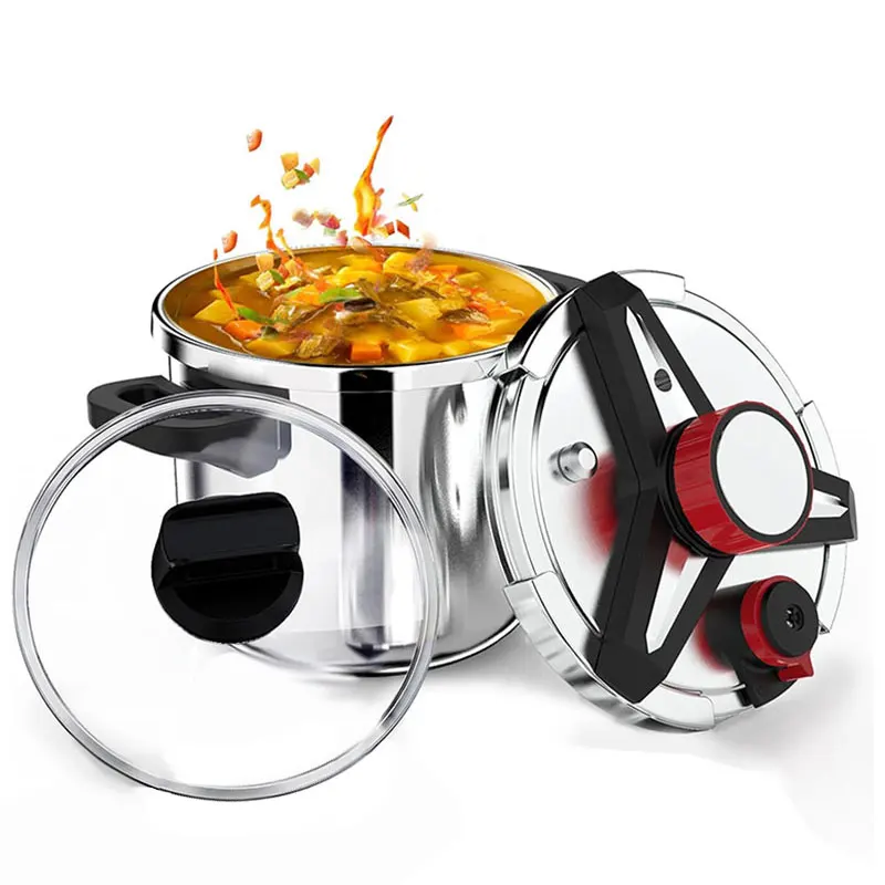 

Скороварка из нержавеющей стали 5/7 л со стеклянной крышкой, взрывозащищенная энергосберегающая безопасная скороварка, газовая индукционная плита