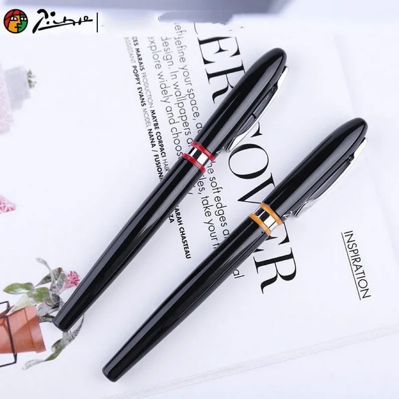 Picasso 907 High Quality Luxurious Montmartre Metal Black Iridium 0.5mm Point Pen with Yellow/Red Ring,Original Box Option