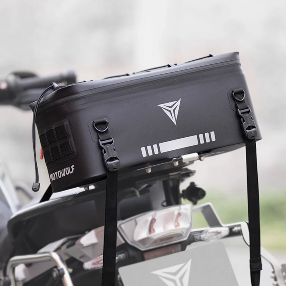 Motorcycle Side Bag 16L Waterproof Motor Collision Resistant Side Box Top Pannier Case For Adventure Rear Seat Luggage
