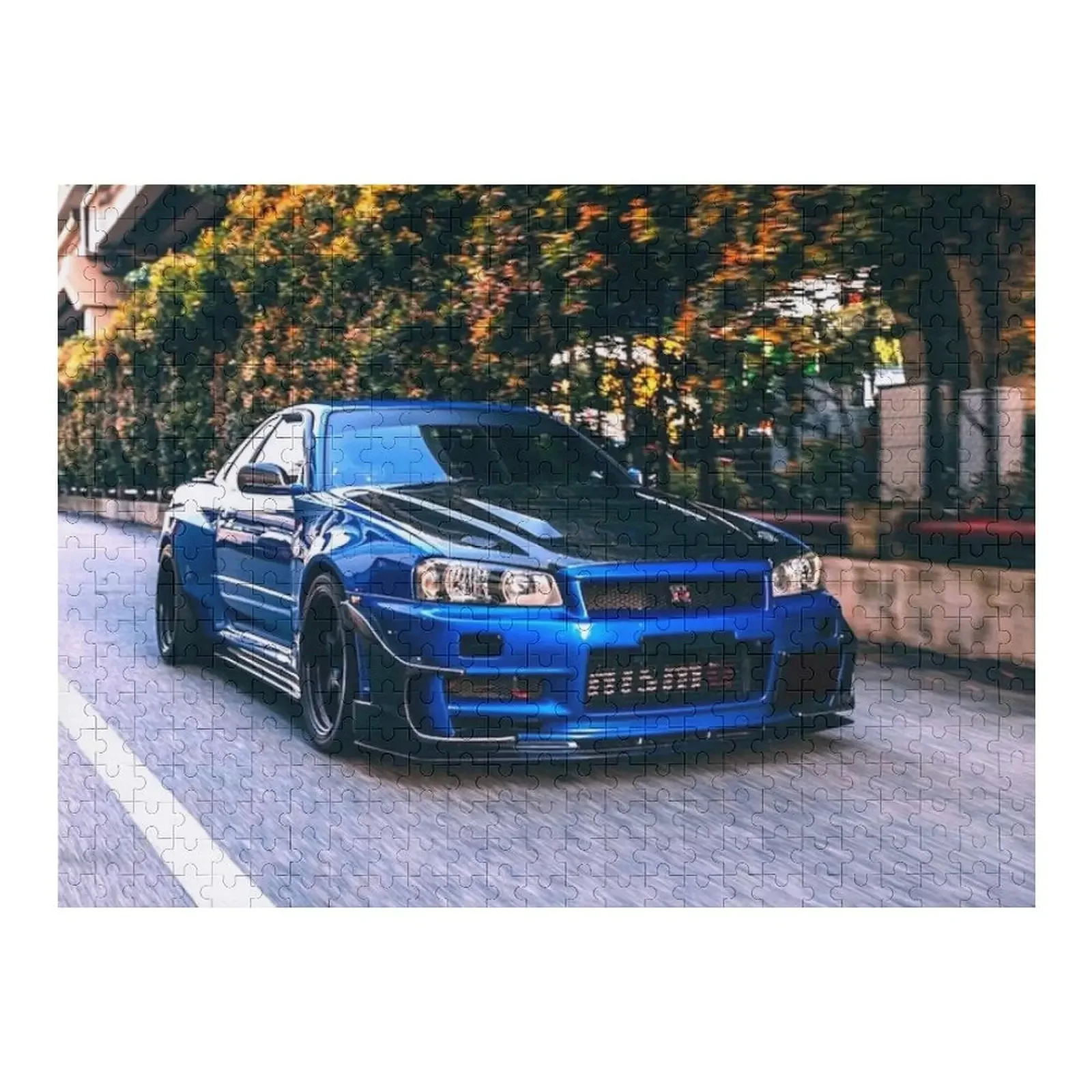 

Modified blue R34 - gtr Jigsaw Puzzle Personalised Name Diorama Accessories Puzzle