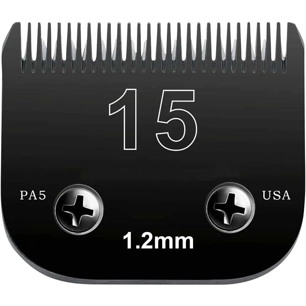 

15#Black Blade Dog Grooming,Detachable Pet Clipper Blade,Made of Carbon-Infused Steel Blade and Stainless Steel Blade Compatible