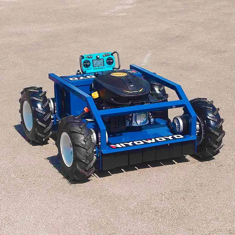 Hot Sale Small Wheel Remote Control Mower Farm Grass Blade Automatic Lawn Mower   Simple Commercial Lawn Mowing Price