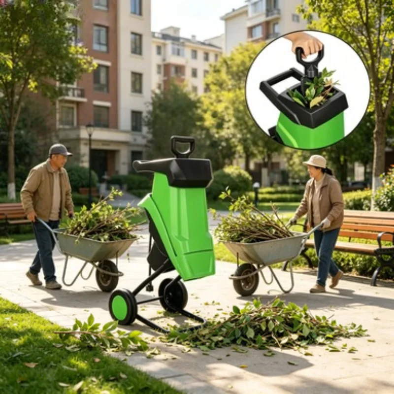 

Vertak 2500W Mini Garden Electric Cutter Shredder Household Plant Wood Tree Branch Shredder Chipper for Tree Trimming Mulching